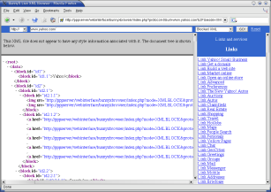 Yahoo.com converted to XML block. Data element